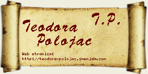 Teodora Polojac vizit kartica